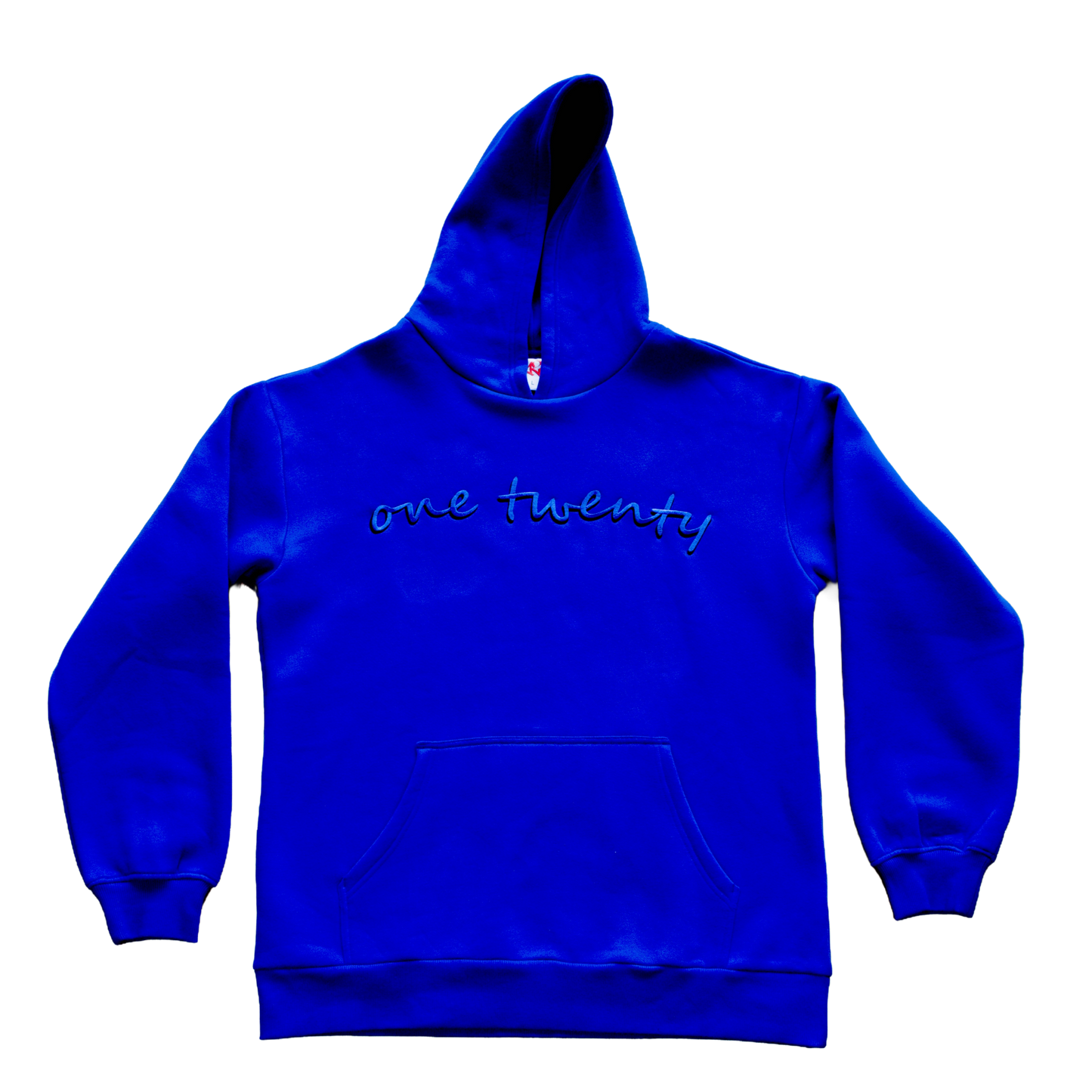 Blue script hoodie
