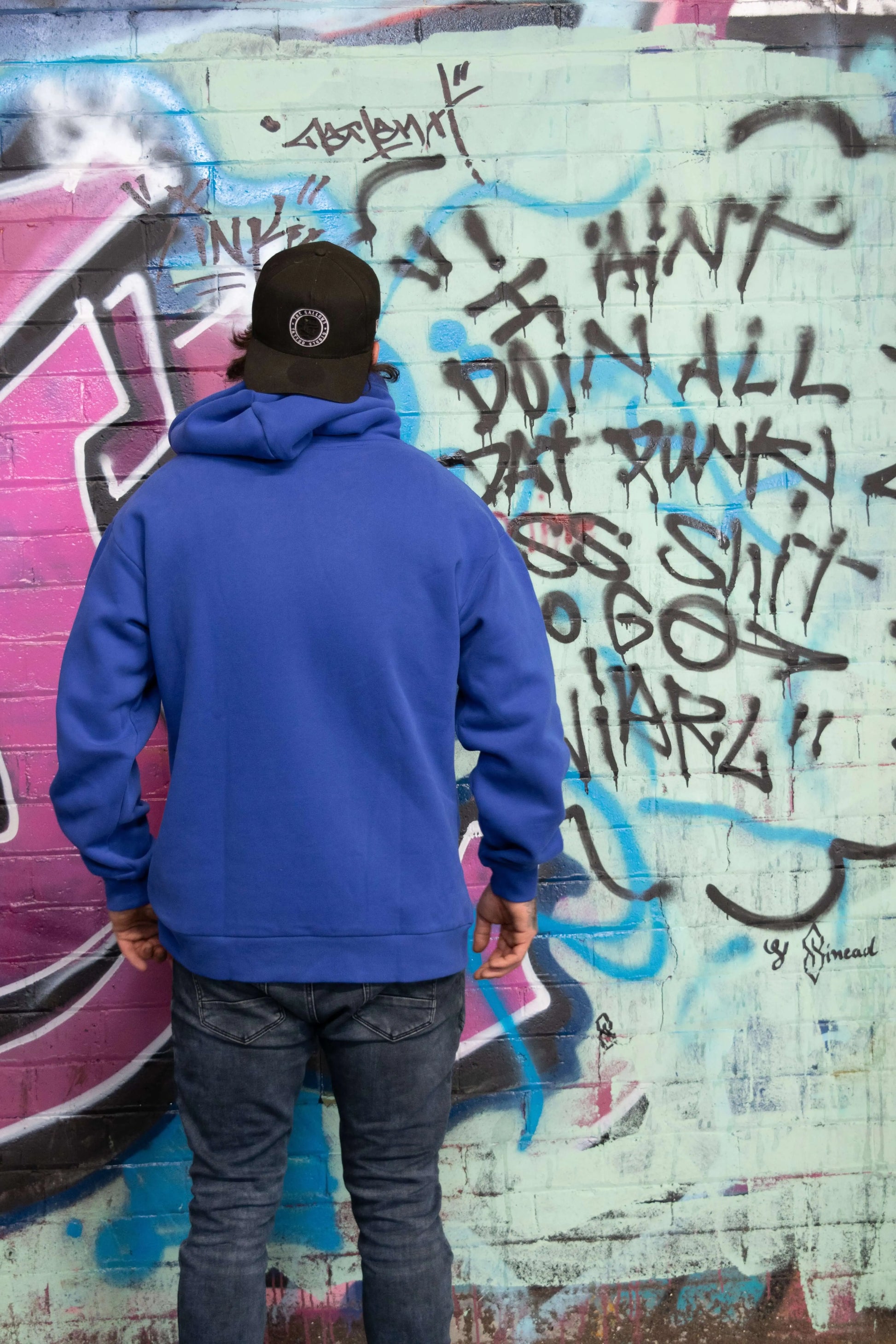 Blue script hoodie ONE TWENTY